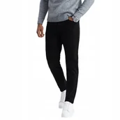 Spodnie męskie - Męskie spodnie chino o dopasowanym kroju czarne V1 OM-PACP-0151 L - miniaturka - grafika 1