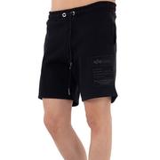 Spodnie sportowe męskie - Spodenki Alpha Industries Patch Short LF 13636003 - czarne - miniaturka - grafika 1