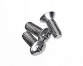 Śruby i nakrętki - M6x16 ŚRUBA STOŻKOWA KRZYŻAK łeb soczewkowy NIERDZEWNA A2 966 (10) - miniaturka - grafika 1