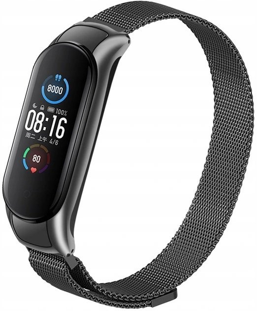 OPASKA XIAOMI MI BAND 5 6 BRANSOLETA CZARNA