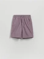 Spodnie i spodenki dla chłopców - Reserved - Bawełniane szorty - fioletowy - miniaturka - grafika 1