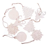 Scrapbooking - Drewniane zawieszki 8szt. - miniaturka - grafika 1