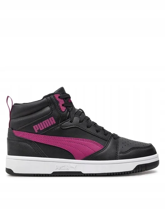 PUMA BUTY REBOUND V6 MID WTR JR BLACK/PINK/WHITE