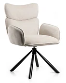 Krzesła - Krzesło Tudor beżowe z auto powrotem - miniaturka - grafika 1