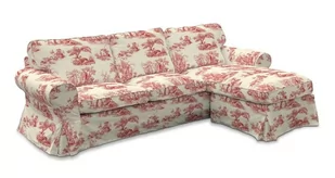 Dekoria Pokrowiec na sofę Ektorp 2-osobową i leżankę tło ecru czerwone postacie sofa ektorp 2-os i leżanka Avinon 1014-132-15 - Pokrowce na meble - miniaturka - grafika 1