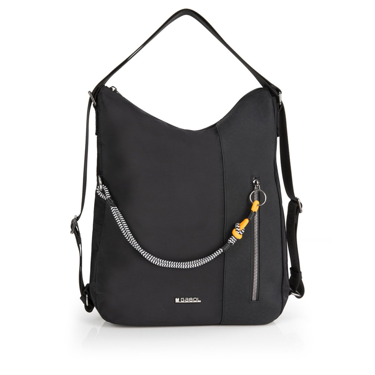 2w1 Torba plecak damski czarny worek shopper bag AISHA