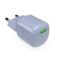 Ładowarki do telefonów - PURO MiniPro Wall Charger GaN - Ładowarka sieciowa 1 x USB-C 20W PD (niebieski) - miniaturka - grafika 1