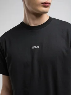 t-shirt uomo replay m3048.2660 098 black - Koszulki męskie - miniaturka - grafika 1