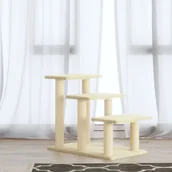 Drapaki dla kotów - shumee shumee Drapak dla kota ze słupkami sizalowymi kremowy 50,5 cm - miniaturka - grafika 1