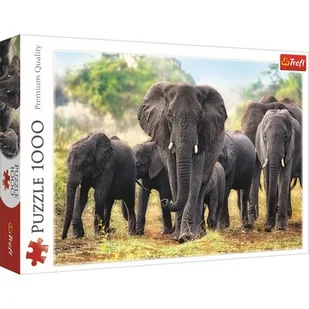 Trefl Puzzle 1000 elementów Afrykańskie słonie 10442 - Puzzle - miniaturka - grafika 1