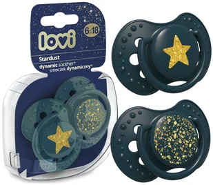 LOVI SMOCZEK DYNAMICZNY STARDUST 2szt. 6-18m ZIELONY - Smoczki uspokajające - miniaturka - grafika 1