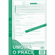 Druki akcydensowe - DRUK 500-1K UMOWA O PRACĘ A4 - miniaturka - grafika 1