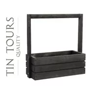 Donice - CZARNA SKRZYNKA DREWNIANA Z PAŁĄKIEM 30x13x11/31 cm - miniaturka - grafika 1