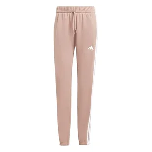 adidas Kobiety ESSENTIALS 3-STRIPES FRENCH TERRY CUFFED PANTS, Warm Clay/White, XXL - Spodnie rowerowe - miniaturka - grafika 1
