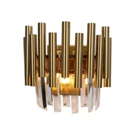 Lampy ścienne - Milagro Kryształowy Kinkiet Madison Gold 2x E14 ML6937 - miniaturka - grafika 1