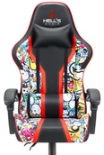 Fotele gamingowe - Fotel gamingowy Hell's Chair Graffiti Skull Czaszki Kolorowy - miniaturka - grafika 1