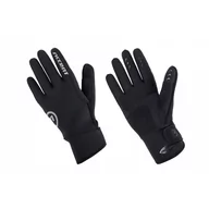 Rękawiczki rowerowe - Rękawiczki ACCENT Raindrop ocieplane dł.palce czarne L - miniaturka - grafika 1