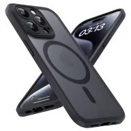 Etui i futerały do telefonów - Etui do Apple iPhone 15 Pro obudowa Alogy MagSafe Hybrid Matte Case pokrowiec matowy z ochroną obiektywu czarny - miniaturka - grafika 1