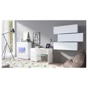 Zestawy mebli biurowych - Zestaw Mebli do Biura 15 Calabrini Calabrini GIB Meble Czarny Mat / Czarny Połysk - miniaturka - grafika 1