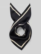 Apaszki i szaliki damskie - Chusta jedwabna z napisem z logo - miniaturka - grafika 1