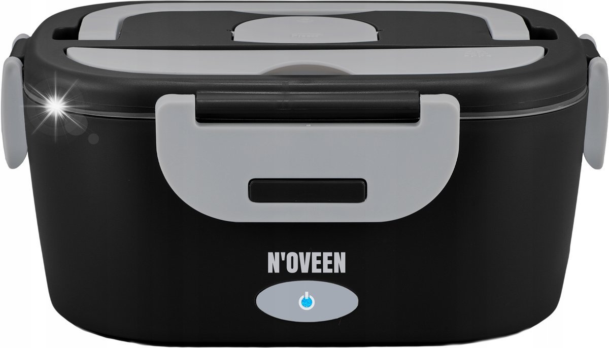 ELEKTRYCZNY PODGRZEWANY LUNCHBOX OBIADOWY N'OVEEN LB795 CZARNY + TORBA
