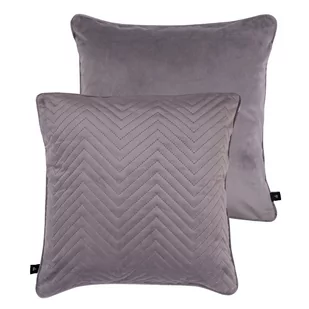 Poszewka Welwetowa Regular Chic 45X45 Szary, - Poszewki na poduszki - miniaturka - grafika 1