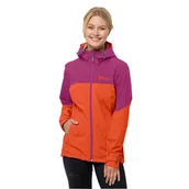 Kurtki damskie - Damska kurtka Jack Wolfskin WEILTAL 2L JKT W vibrant orange - XL - miniaturka - grafika 1