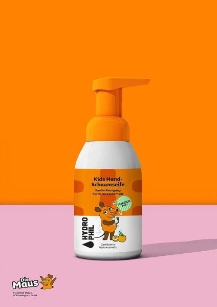 HYDROPHIL Mydło do rąk w piance dla dzieci o zapachu brzoskiwini