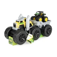 Samochody i pojazdy dla dzieci - John Deere Monster Treads Roaring Rev Up Hauler zestaw - miniaturka - grafika 1