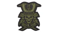 Odzież taktyczna i umundurowanie - 101 Inc. - Naszywka 3D - Samurai Skull - Zielony - miniaturka - grafika 1