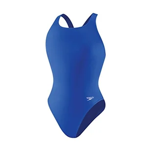 Speedo Damski kostium kąpielowy jednoczęściowy Powerflex Super Pro Solid dla dorosłych New Sapphire 30 - Stroje kąpielowe - miniaturka - grafika 1