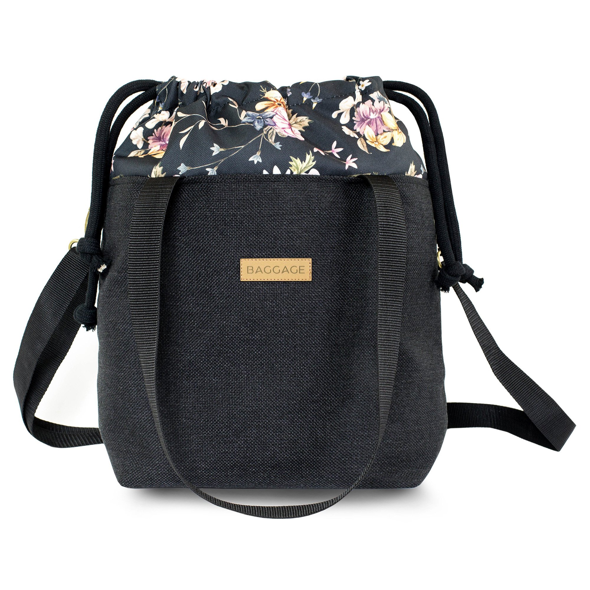 Torebka Torebka Torebka Torebka Damska A5 - Torebka na ramię Torebka Shopper Torebka Torebka Torebka Torebka Torebka Wewnętrzna Torebka na Zakupy Torebka Kwiaty Czarny