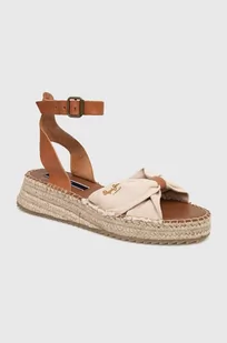 Pepe Jeans sandały PLS90659 damskie kolor beżowy na platformie KATE ONE - Sandały damskie - miniaturka - grafika 1