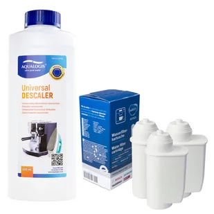 Zestaw Gaggia - Filtr Philips Intenza+ CA6702 3szt, Uniwersalny Odkamieniacz 500ml - Akcesoria i części do ekspresów do kawy - miniaturka - grafika 1