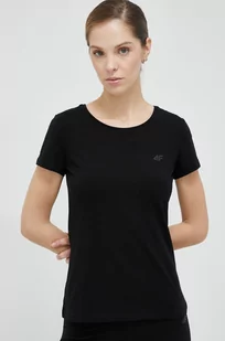 4F t-shirt damski kolor czarny - Koszulki sportowe damskie - miniaturka - grafika 1