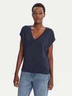 Bluzki damskie - Morgan Bluzka 242-MRING Granatowy Relaxed Fit - miniaturka - grafika 1