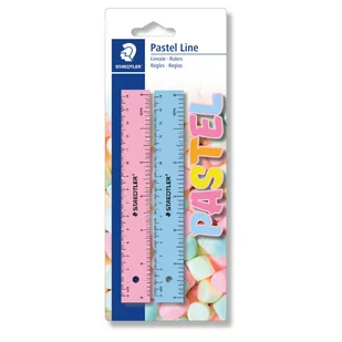 Staedtler Zestaw 2 linijek 15 cm kolor pastelowe - Przybory szkolne - miniaturka - grafika 1