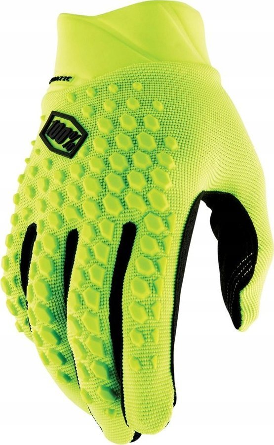 100% Rękawiczki 100% GEOMATIC Gloves Fluo Yellow - M długość dłoni 187-193 mm NEW 2022