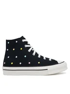 Trampki damskie - Converse Trampki Chuck Taylor All Star Lift Polka Dots Platform A12608C Czarny - miniaturka - grafika 1