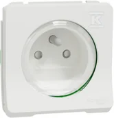 Gniazdka elektryczne - Mechanizm gniazda zasilającego z uziemieniem 2P+PE zaciski bezgwintowe kolor biały Mureva - miniaturka - grafika 1