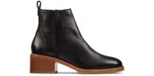 Botki damskie - Clarks Cologne Zip Botki damskie czarne skóra 37,5 - miniaturka - grafika 1