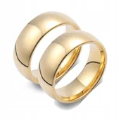 Pierścionki - ZŁOTE OBRĄCZKI ŚLUBNE KLASYCZNE STAL 316L PARA PL - miniaturka - grafika 1