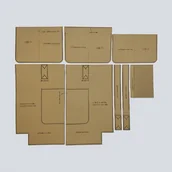 Inne - TEMU Zestaw 8 szt. szablonów do pracy z skórą DIY, wzór do ręcznego robienia plecaka, szablon papierowy do torebek na skórę do akcesoriów do pracy z - miniaturka - grafika 1