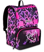 Plecaki - Seven Wysuwany plecak z podwójną komorą, różowy, maksi pojemność, wstępnie uformowane oparcie, dla dziewcząt i dziewcząt, do szkoły, Różowy, Taglia unica, nowoczesny - miniaturka - grafika 1