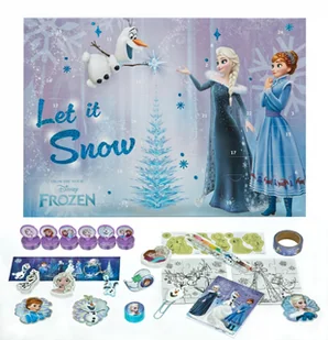 Kalendarz adwentowy dla dzieci Kraina Lodu pełny 24 okienka prezent Mikołaj - Ozdoby bożonarodzeniowe - miniaturka - grafika 1