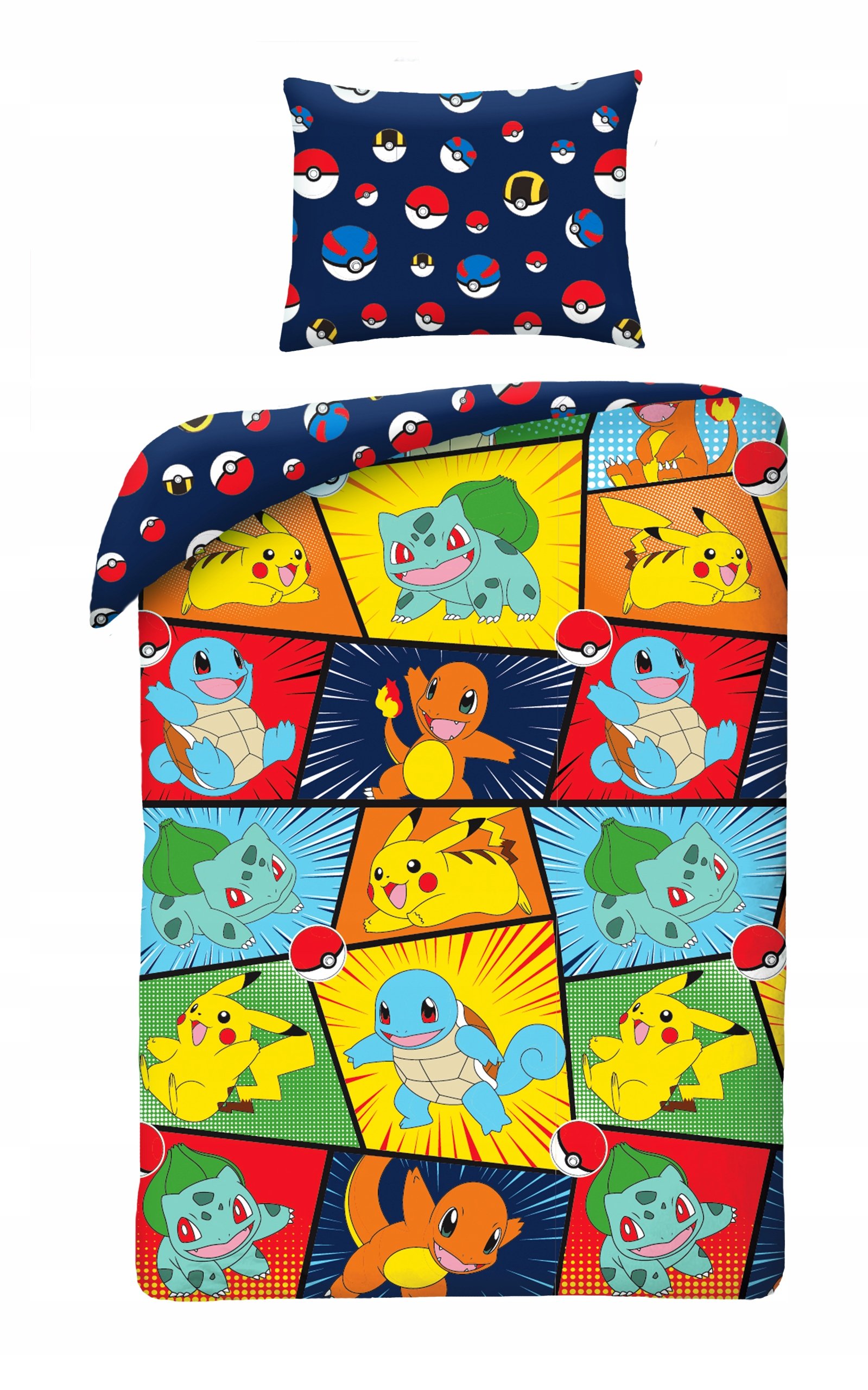 Pościel dziecięca Pokemon 140x200 Halantex 100% bawełna Pikachu