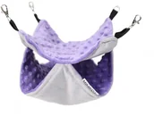 Akcesoria dla gryzoni - MIMIKO - Hamak dwupoziomowy dla małych ssaków wrzosowy 30x30 cm - miniaturka - grafika 1