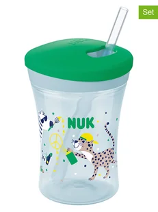 NUK 2-częściowy zestaw w kolorze zielono-żółtym - Sztućce dla dzieci - miniaturka - grafika 1