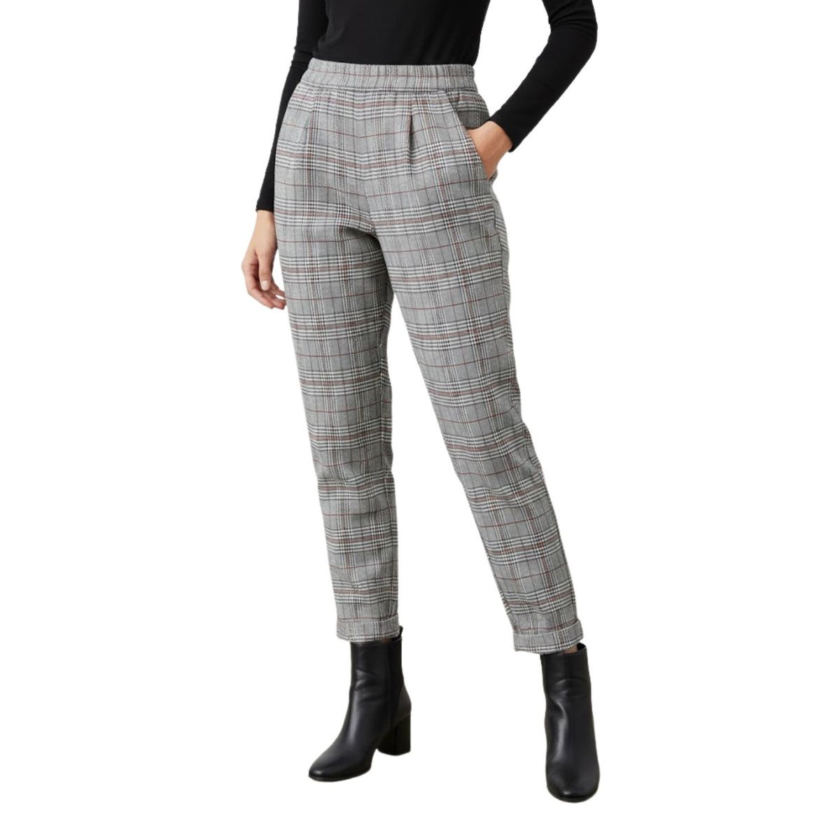 Spodnie damskie United Colors Of Benetton w kant w pepitkę 7/8-XS