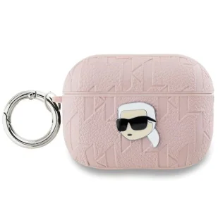 Etui Karl Lagerfeld Monogram Karl Head na AirPods Pro 2 - różowe - Akcesoria do słuchawek - miniaturka - grafika 1